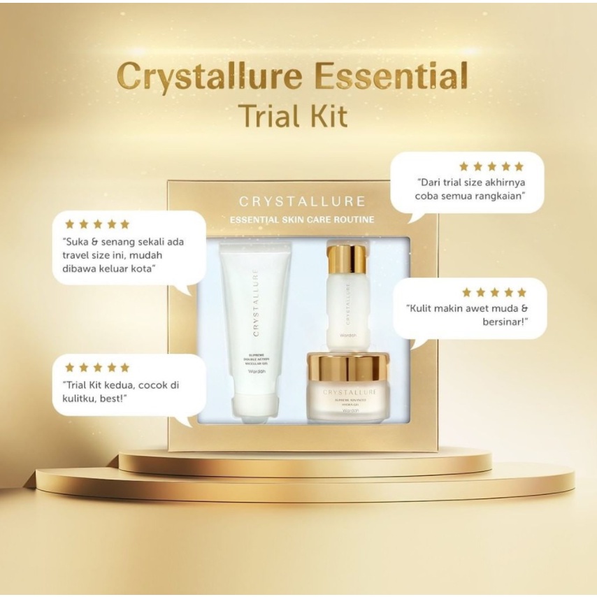 Crystallure by Wardah - Essential Skincare Routine | Paket Skin Care Mini Box