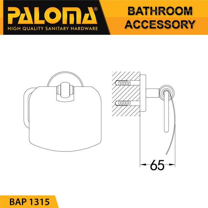 PALOMA BAP 1315 Tempat Tissue Toilet Holder Tisu Gulung Roll WC Mandi