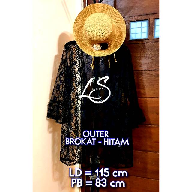 Outer Brokat Hitam