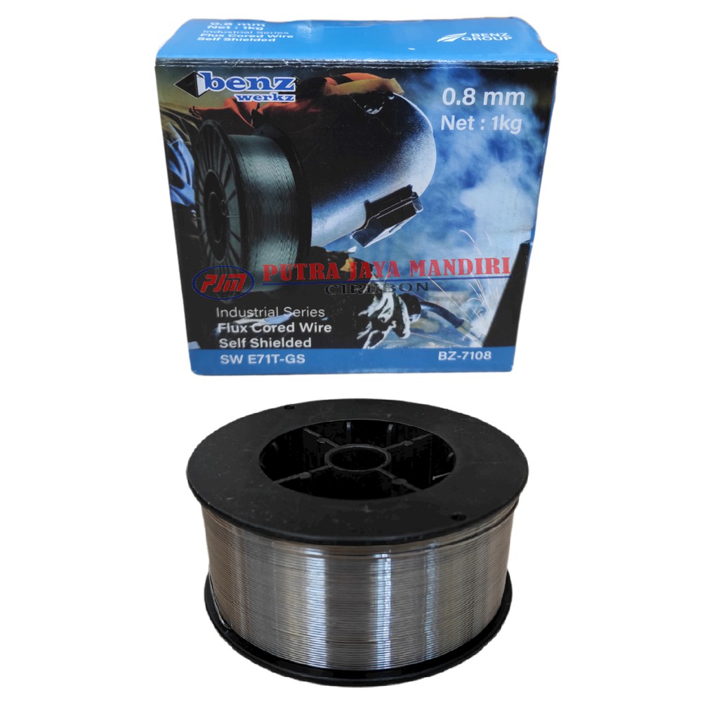 Benz Kawat Las 1 Kg Kawat Las Flux Core 0.8 Mm Kawat Las MIG