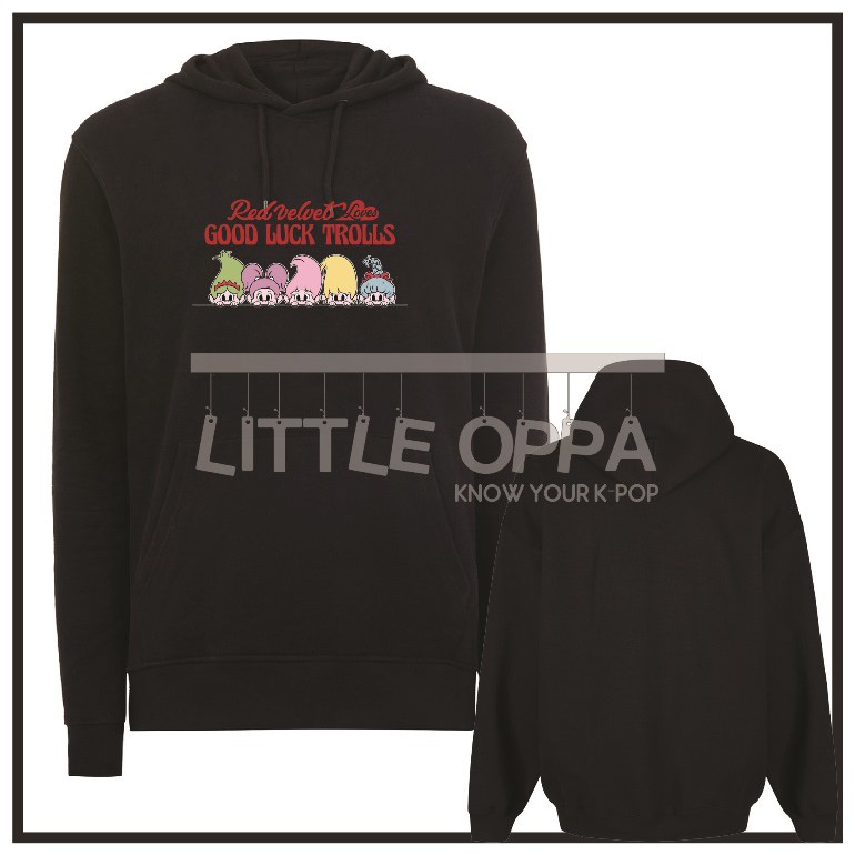HOODIE JACKET RED VELVET LOVES GOOD LUCK TROLLS