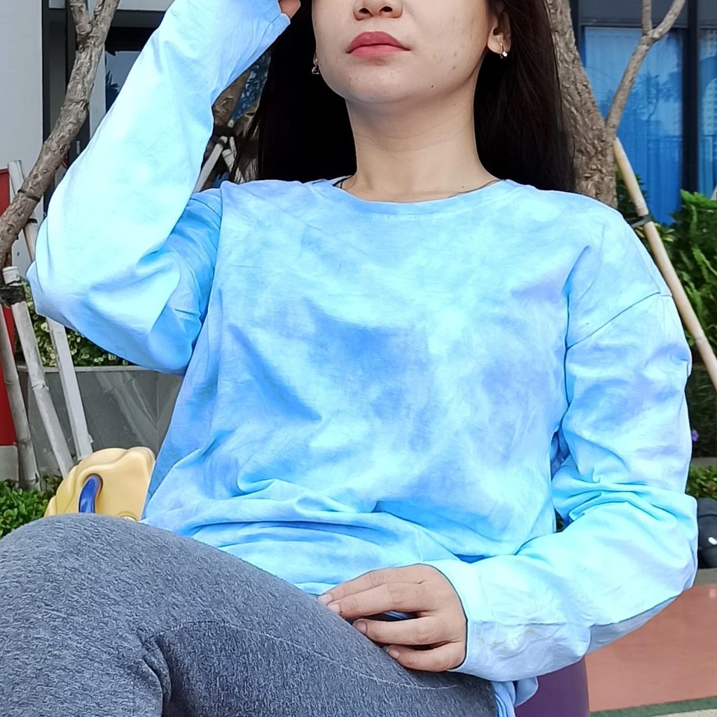 BAJU TIE DYE | KAOS WANITA | TIE DYE TANGAN PANJANG