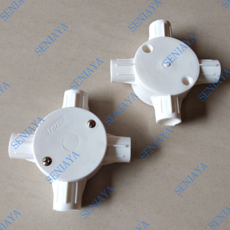 T dus cabang 4 putih 20 mm