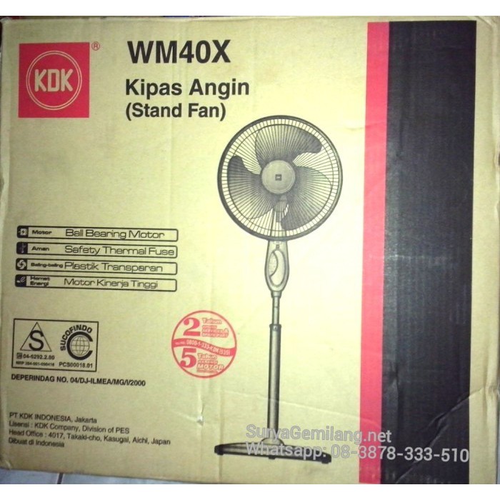 KDK WM 40 X - Kipas Angin Stand Fan 16&quot; / Kipas Angin Berdiri 16 inch