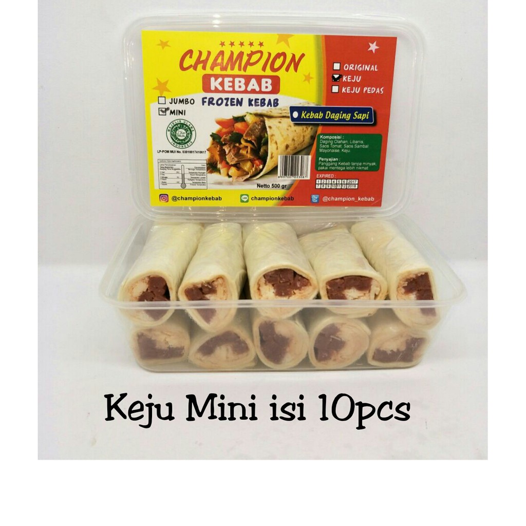 

KEBAB FROZEN SAPI KEJU MINI ISI 10PCS.