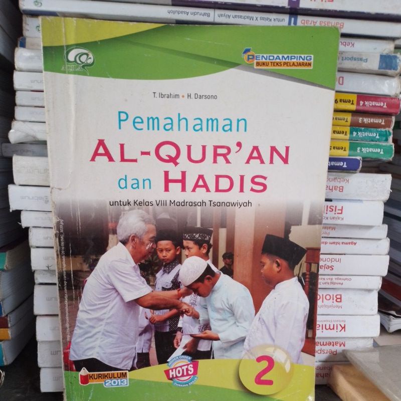 buku Alquran dan hadis untuk Madrasah Tsanawiyah kelas 8 penerbit Aqila