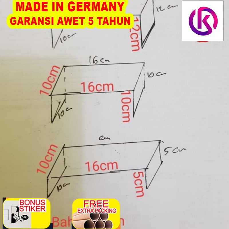 

Murah Acrylic Set/Balok 3mm (1set/3pcs)