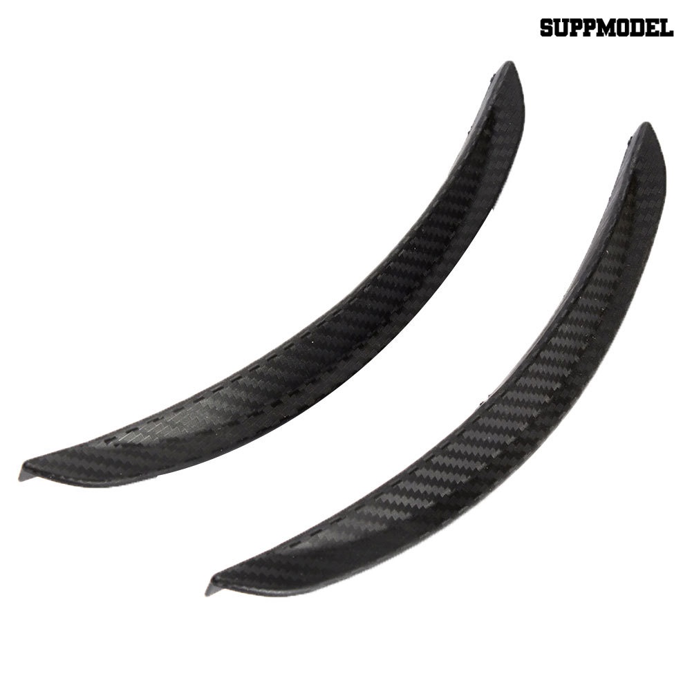 2 Pcs Strip Karet Pelindung Fender Mobil Bahan Serat Karbon Ukuran 24.5cm