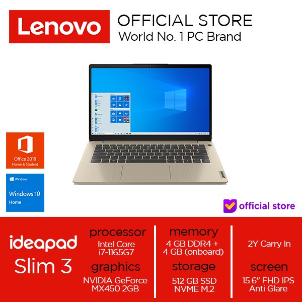 

BigSales-id : Lenovo IdeaPad Slim3i Core i7-1165G7 8GB 512SSD GeForce MX450 2GB 15