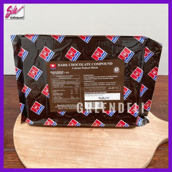 

SAKMACOKLAT- DARK CHOCOLATE COMPOUND DIAMOND 1 KG -MAKANAN-MINUMAN.
