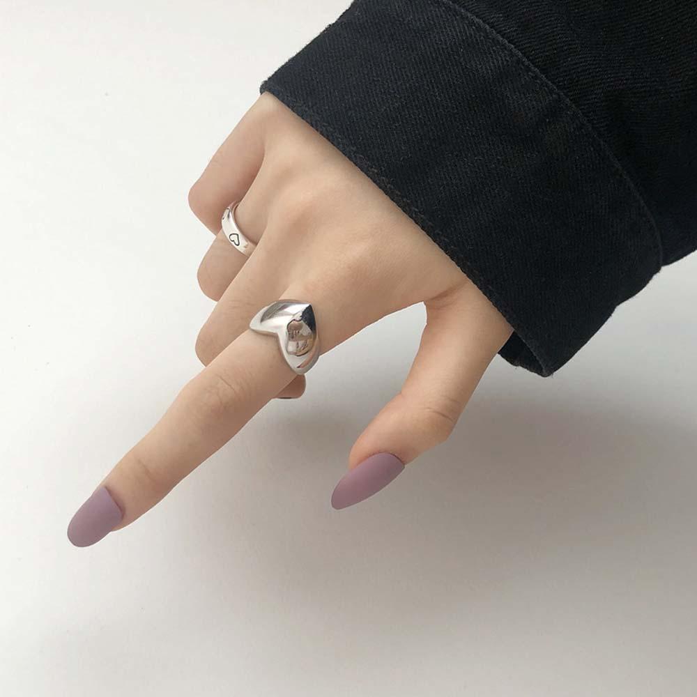 Needway Cincin Terbuka Kreatif Hati Sederhana Wanita Cinta Perhiasan Fashion