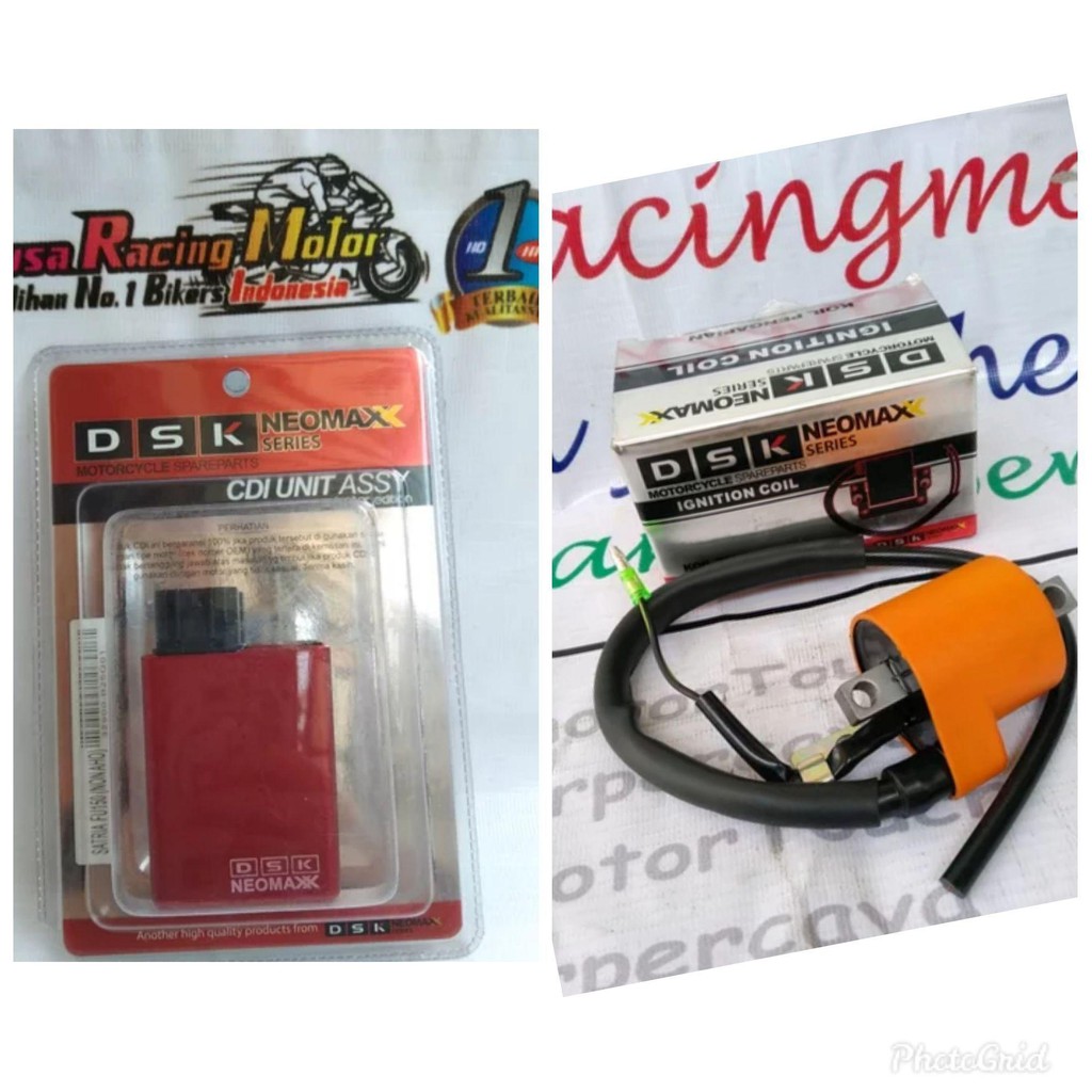 PAKET CDI DAN KOIL RACING SATRIA FU 150 DSK NEOMAX  UNTUK FU TAHUN 2006 2007 2008 2009 2010 TENAGA