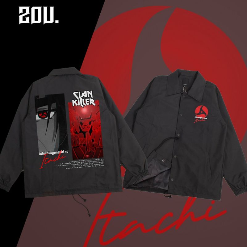 Jaket Coach Anime Itachi Uciha / Jacket Coach Anime Naruto / Jaket windbreaker / Jaket Naruto / Jake