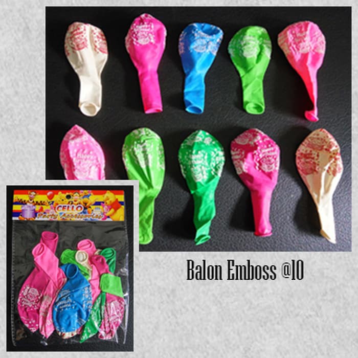 Balon Motif Embos isi 10