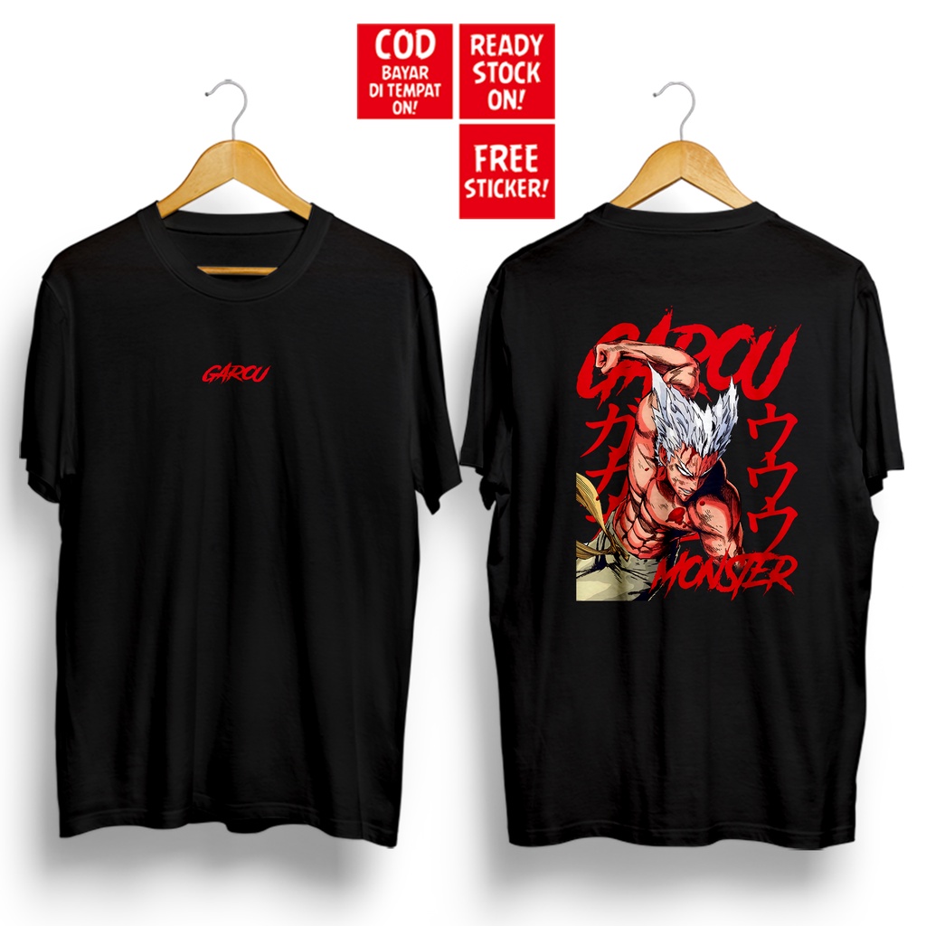 KAOS GAROU MONSTER ONE PUNCH MAN SAITAMA T-SHIRT ANIME MANGA JEPANG PRIA WANITA UNISEX