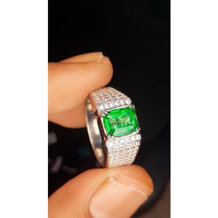 Cincin Zamrud colombia asli (co)