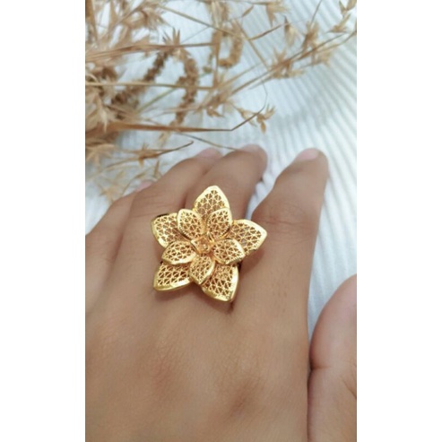 Cincin Bunga Kendari Dubai. yaxiya .perhiasan wanita-K