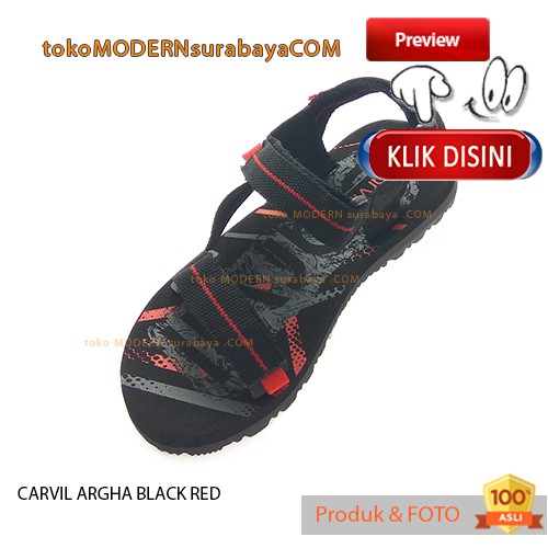 Sandal pria sandal gunung slide CARVIL ARGHA GM BLACK RED