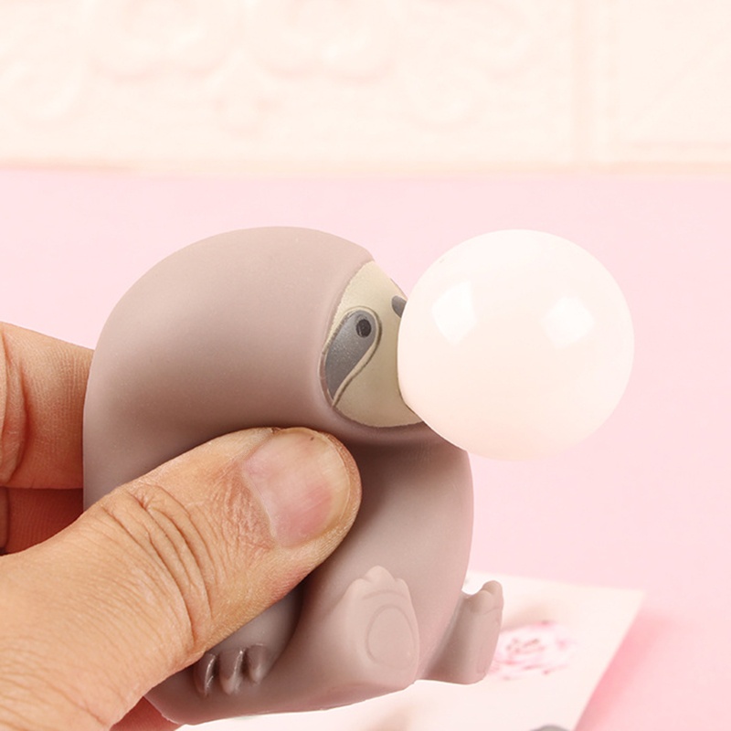 Mary Simulasi Melar Sloth Mainan Dekompresi Tepung Novelty Kantor Supply Anak Autistik Mini Tangan Squeeze Mainan