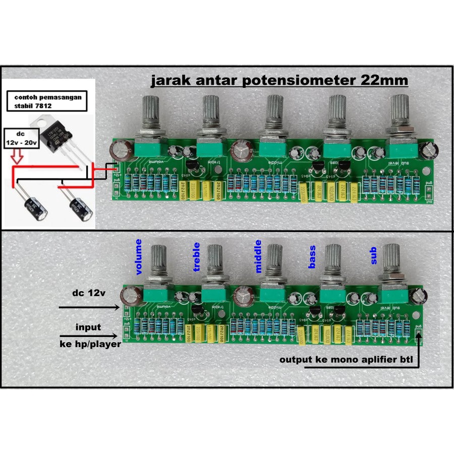 Modul Mono Tone Control Plus Middle Dan Subwoofer