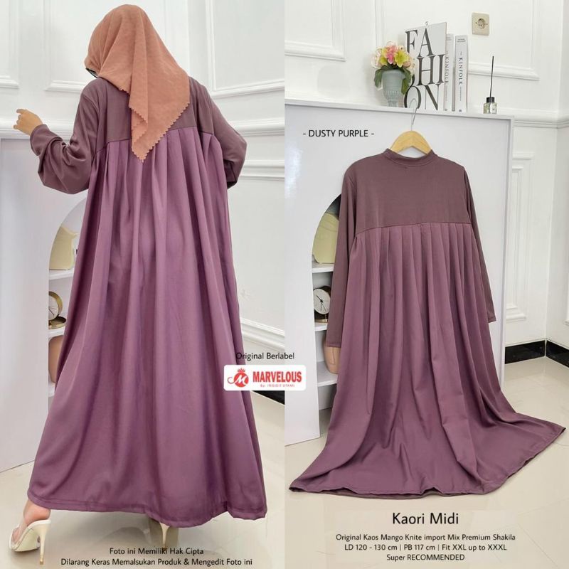 Kaori midi dress katun mix by marvelous