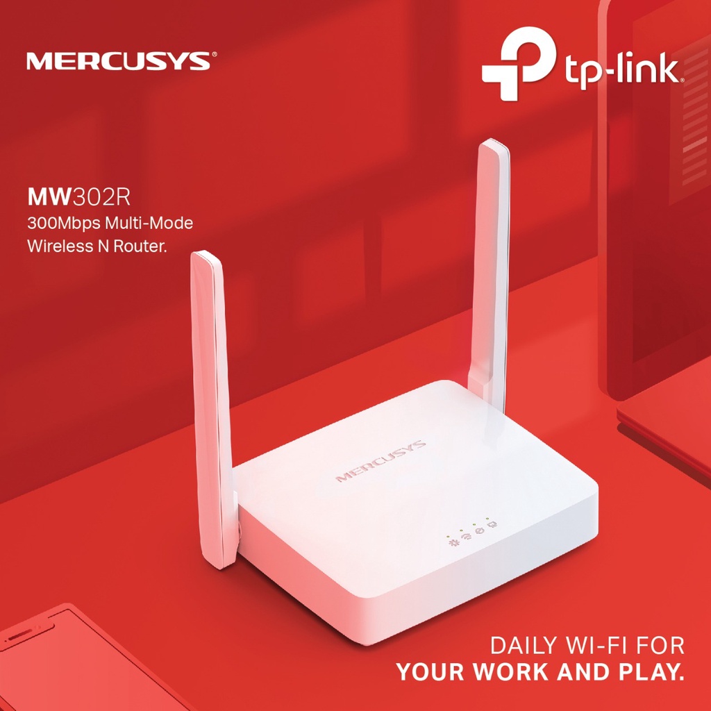 Mercusys MW302R 300Mbps Multi-Mode Wireless N Router Garansi Resmi 1 Tahun