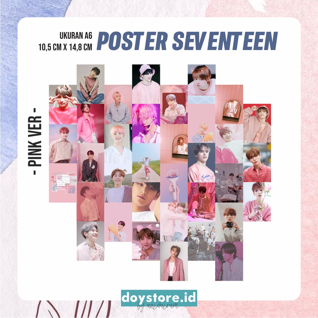 [BACA DESKRIPSI] Poster Seventeen All Member | Poster Dinding Murah ukuran A4 A5 A6