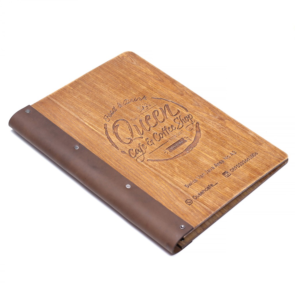 

Buku Menu Restoran & Coffeshop Kayu/Kulit Custom - KODE : BMK-LS001