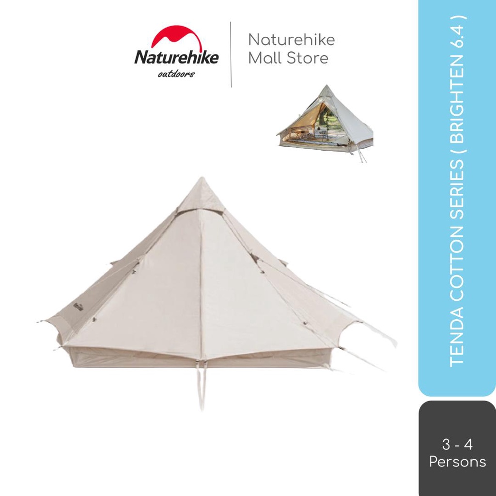 TENDA COTTON SERIES BRIGHTEN 6.4 NATUREHIKE NH20ZP004 SAFARI GLAMPING CAMPING