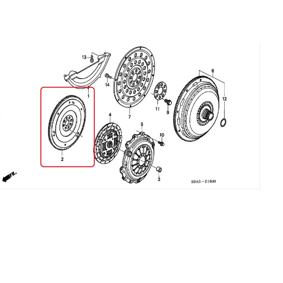 RODA GILA / FLYWHEEL CRV MANUAL 2002-2006