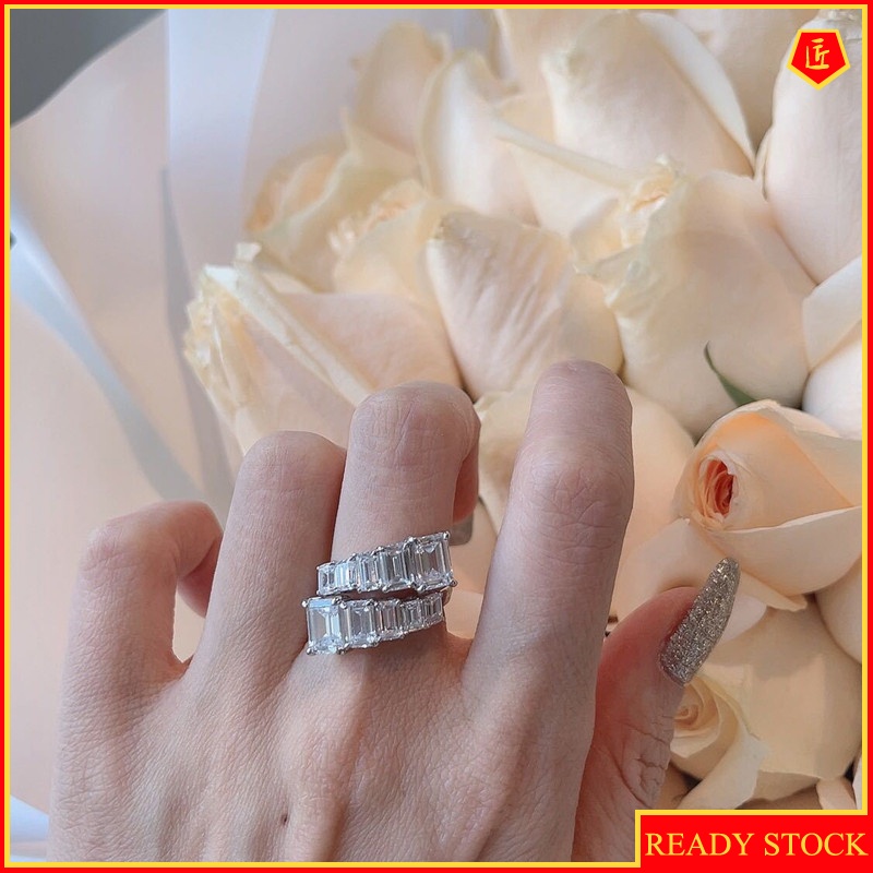 [Ready Stock]Special-Interest Design Sweet Winding Diamond Ring