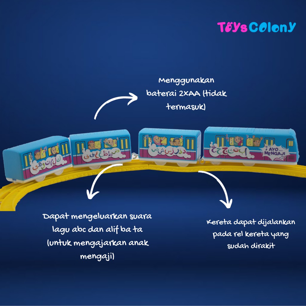 Mainan Edukasi Train and Track ZAKY &amp; ZUKO Lagu Islami RKC09003-1