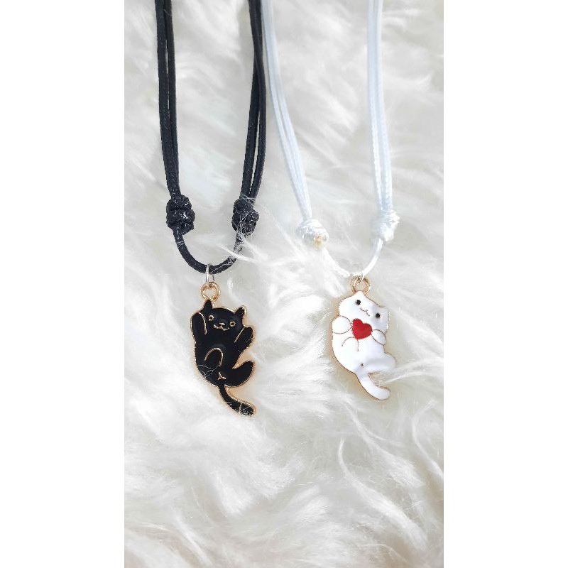 CAT LUCKY NECKLACE/ kalung kucing / kalung couple / kalung persahabatan / kalung keberuntungan