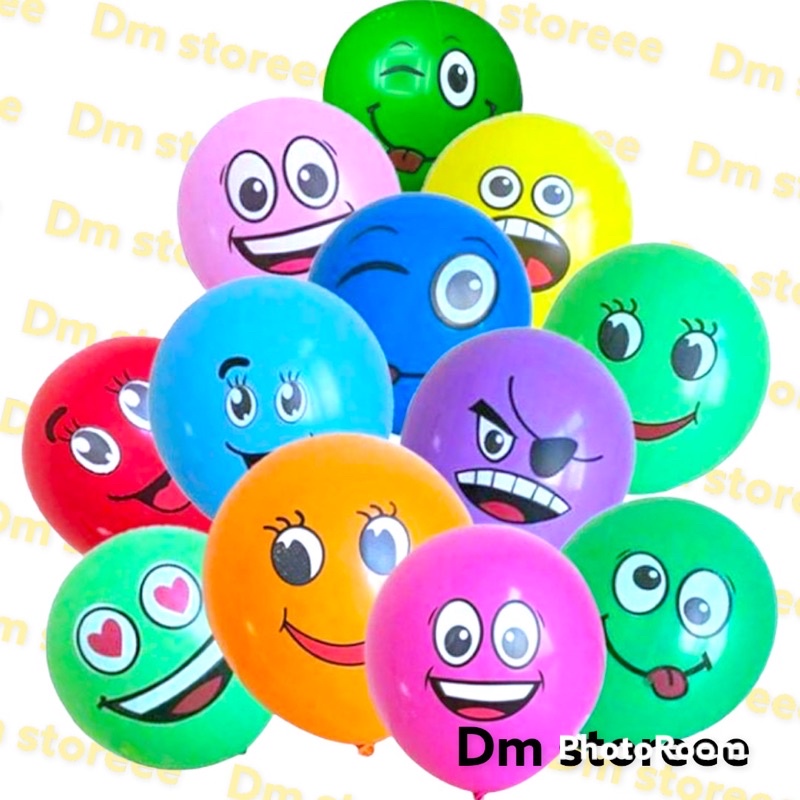 balon latex emoticon smile / balon ultah / balon pesta