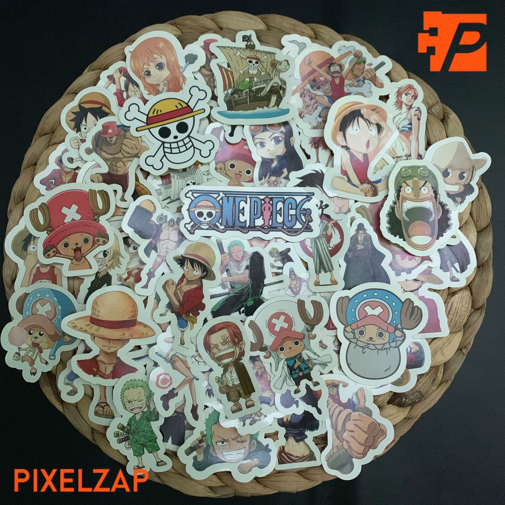 

55 Pcs Stiker One Piece Stiker Aesthetic untuk Jurnal, Scrapbook, Diary, Gift