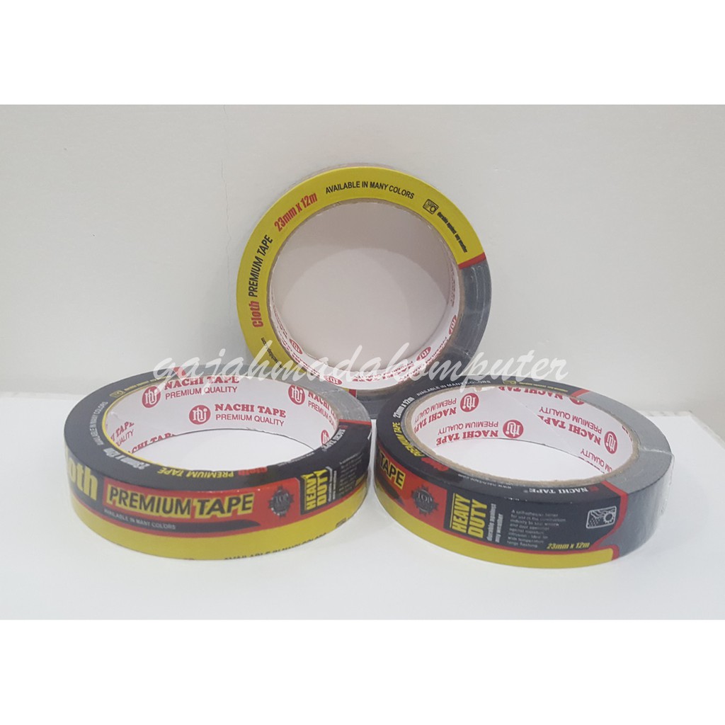 Jual Lakban Plakban Kain Hitam Cloth Tape Nachi Inch Mm X Meter Shopee Indonesia