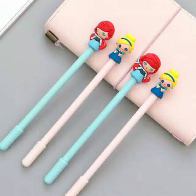 

SELUSIN Pulpen Gel / Pulpen Fancy / Karakter ARIEL CINDERELLA (12 pcs)