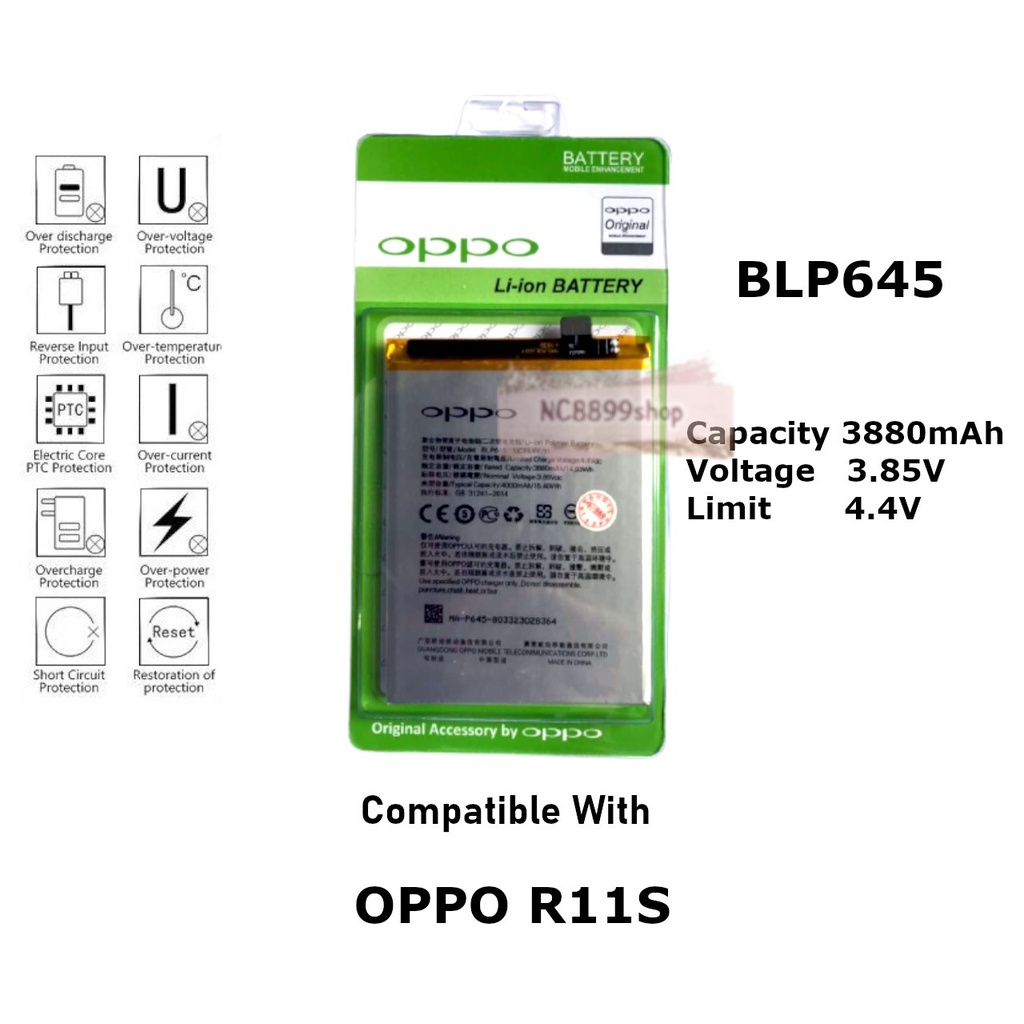 Batre Baterai Battery Original Oppo BLP645 R11S+ R11S Plus