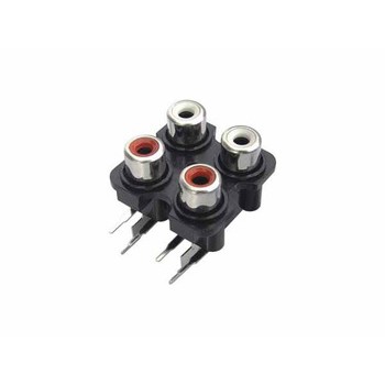 Soket RCA 4 Pin Bell ( Tancap PCB ) Socket