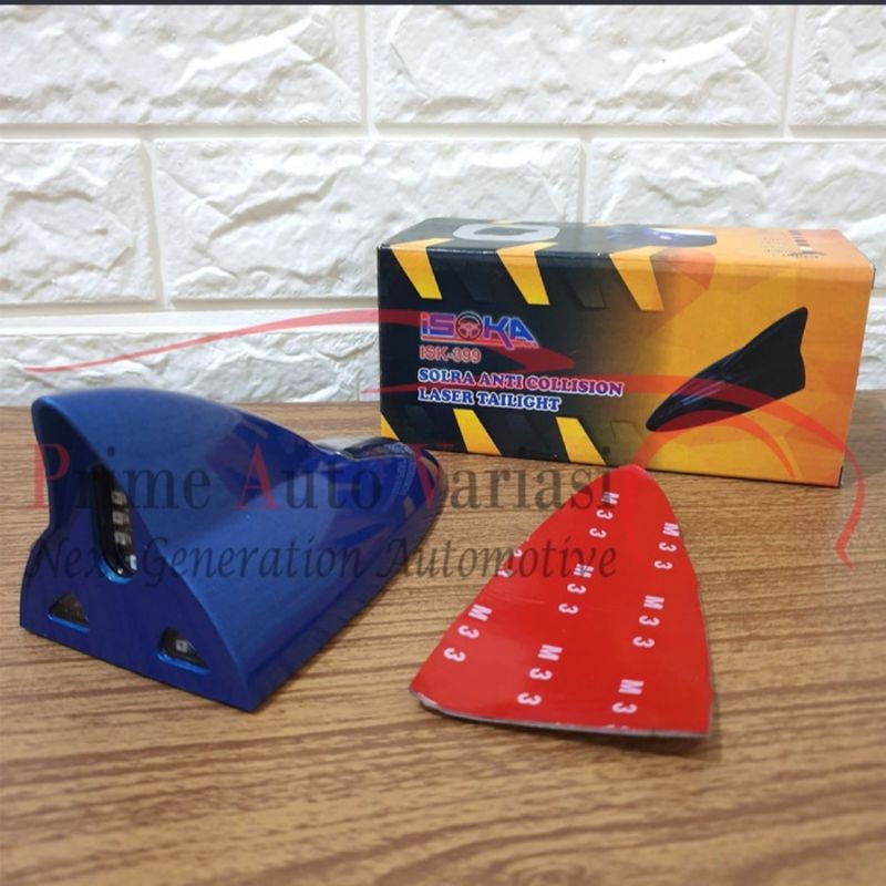 ANTENA HYBRID LED BESAR ANTENA SIRIP HIU LED ANTENA SOLAR LED - BIRU