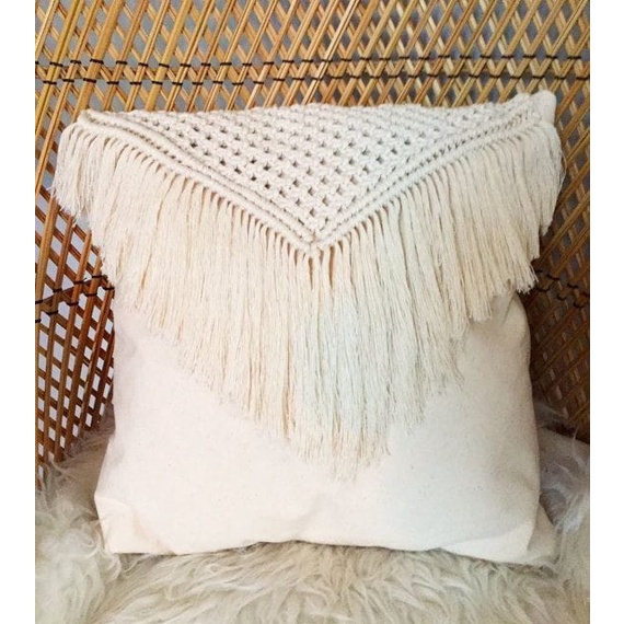 READY STOK) macrame sarung bantal/ macrame cover bantal