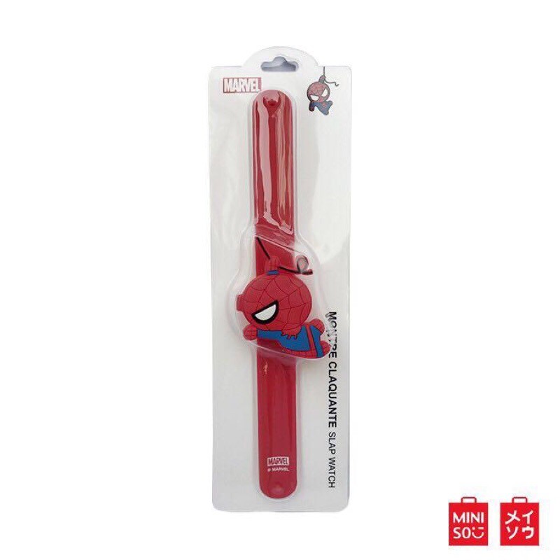 MINISO MARVEL Jam Tangan Silikon Slap Watch Anak Perempuan Laki-laki - Spiderman