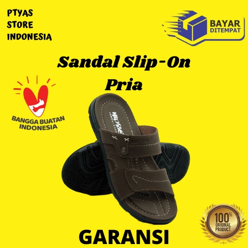 Sandal Kulit Pria Hits Sendal Kekinian Fashion Pesta Kondangan Hangout Nongkrong Cowok Kekinian Orig