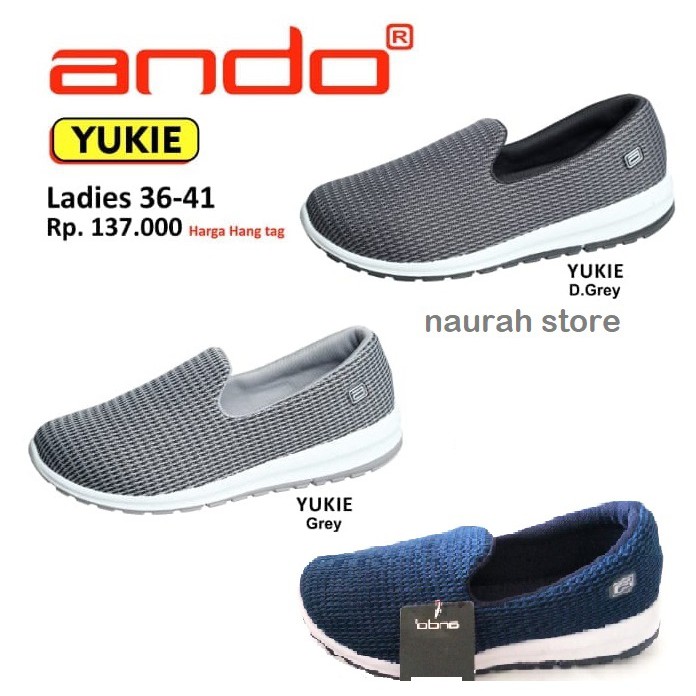 DISKON PROMO! ANDO YUKIE ORIGINAL BARU SEPATU SLIP ON