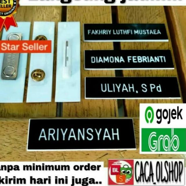 

❃ Papan Nama Dada PDH PNS Siswa Name tag Gravo Akrilik - Peniti ☄