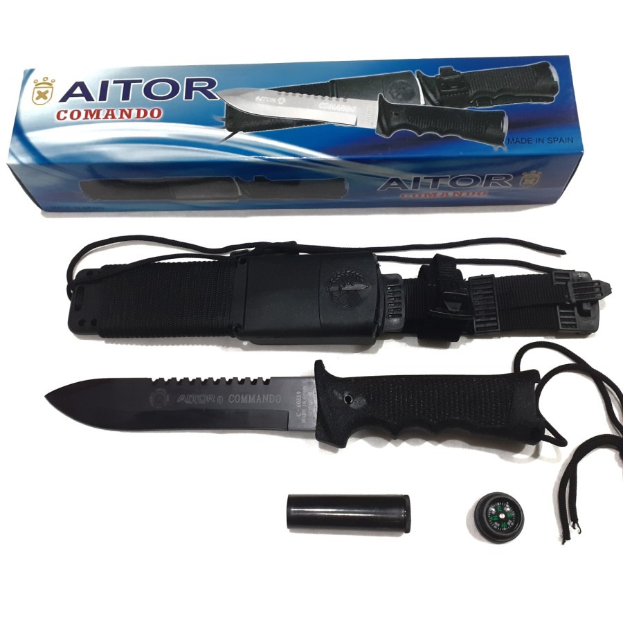 Pisau AITOR Comando Commando IMPORT Berburu Jatah  Original Outdoor Survival TAHAN KARAT