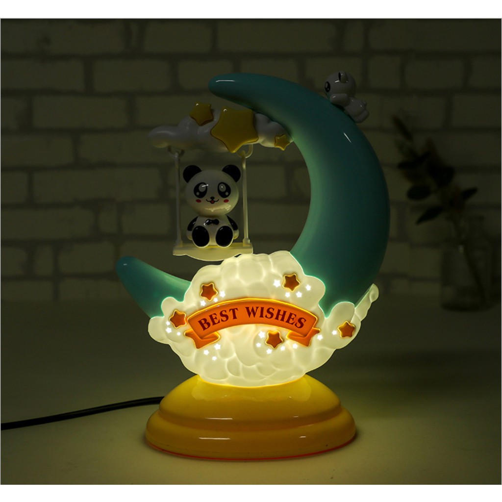 Moon Lamp Character / Pajangan Lampu Tidur Malam Kartun Lucu Kado