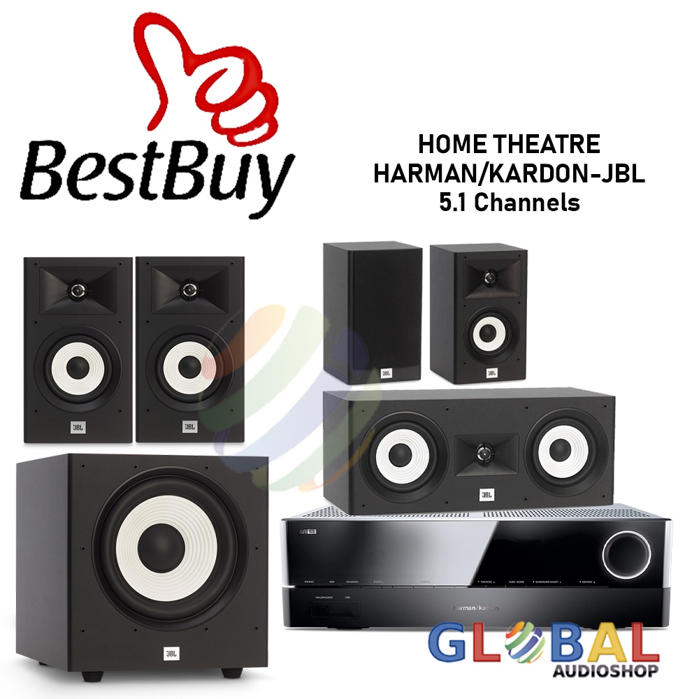 Home Theatre 5.1 Harman Kardon Amplifier AVR151S Speaker JBL Stage A125C A120 A130 A100P AVR-151S