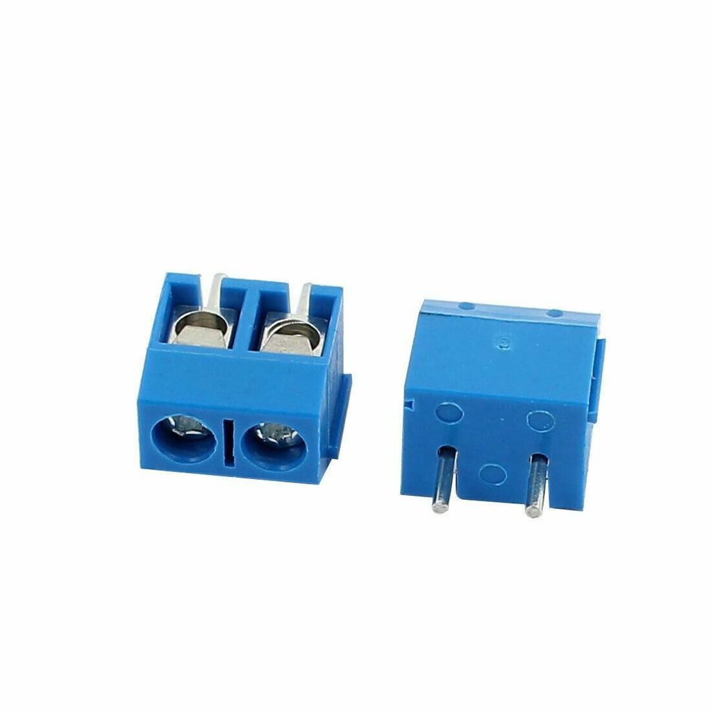 KF301-2P 2 Pin Plug-in Screw Terminal Block PCB Connector Konektor 5 mm Blue Biru