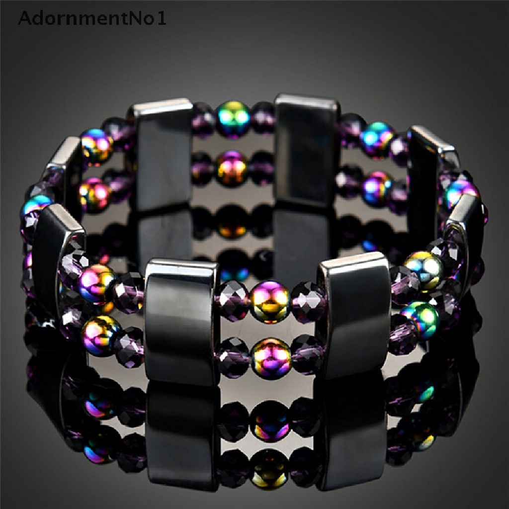 (AdornmentNo1) Gelang Tangan Magnetik Manik-Manik Batu Alam Untuk Terapi Kesehatan / Menurunkan Berat Badan